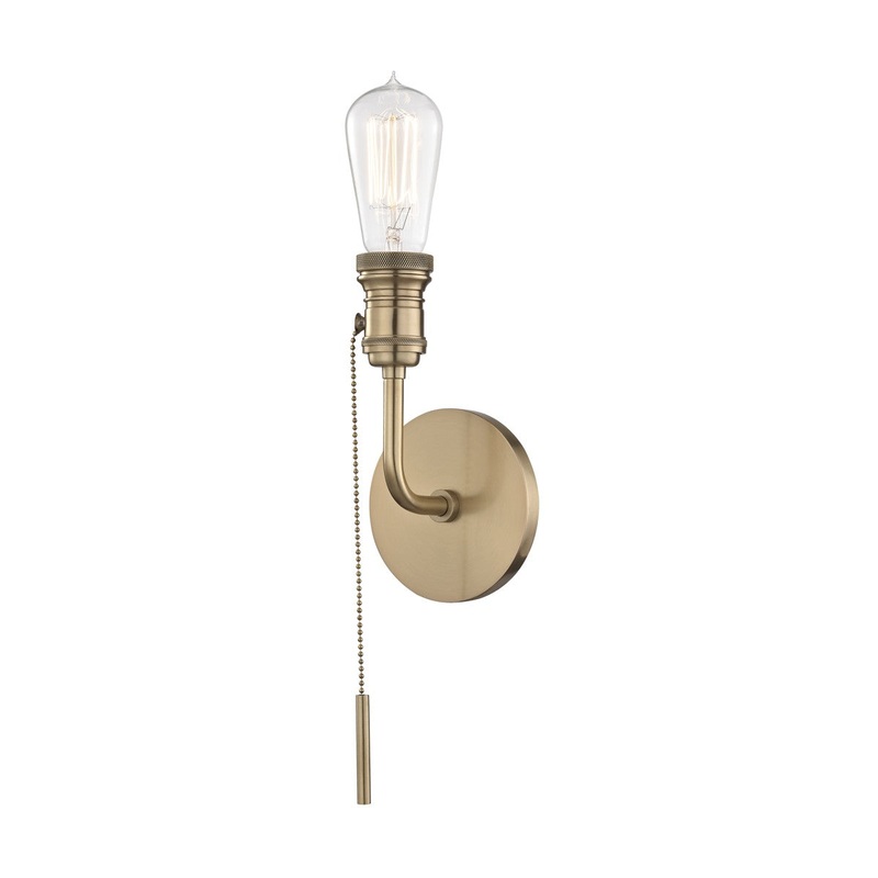 Mitzi H106101-AGB Lexi One Light Wall Sconce, Aged Brass