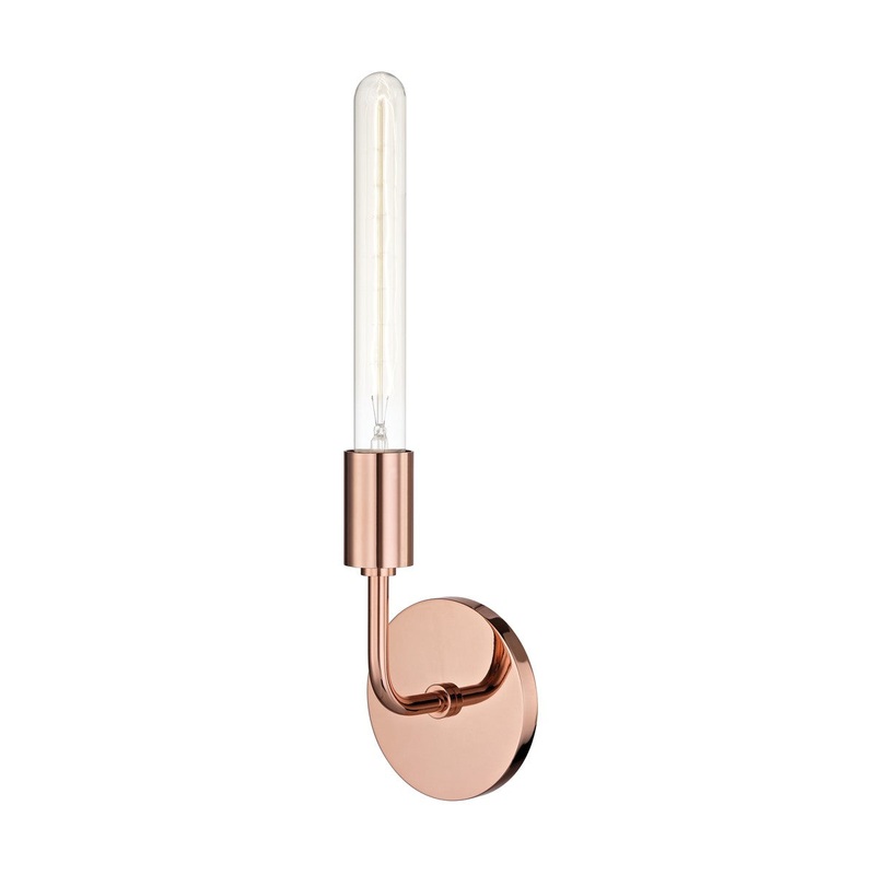 Mitzi H109101A-POC Ava One Light Wall Sconce, Polished Copper