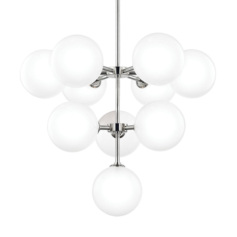 Mitzi H122810-PN Ashleigh LED Chandelier, Polished Nickel