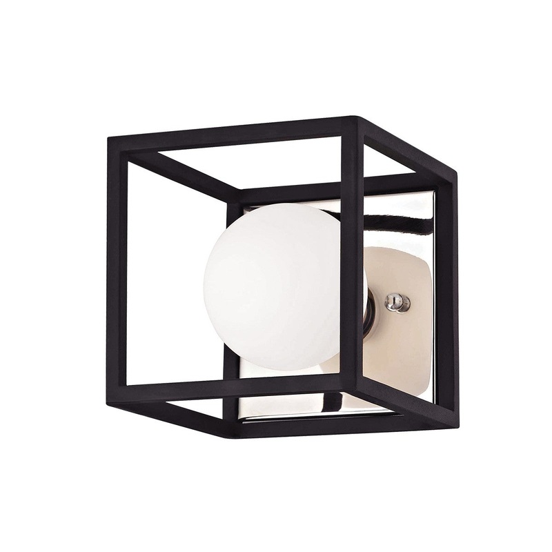 Mitzi H141301-PN/BK Aira LED Bath Bracket, Polished Nickel/Black
