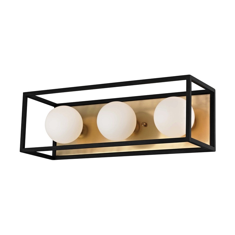 Mitzi H141303-AGB/BK Aira LED Bath Bracket, Aged Brass/Black