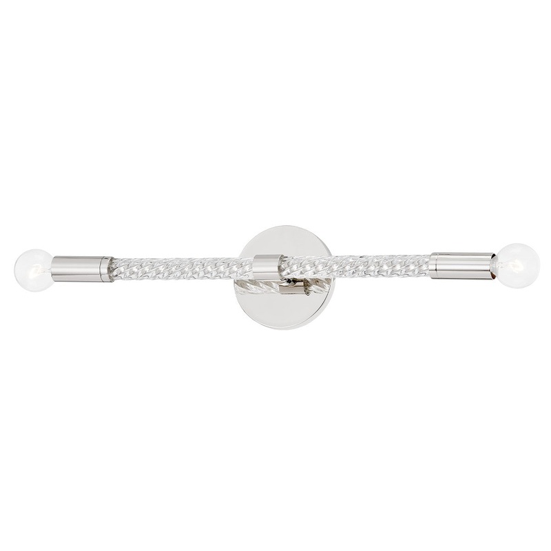 Mitzi H256102-PN Pippin Two Light Wall Sconce, Polished Nickel