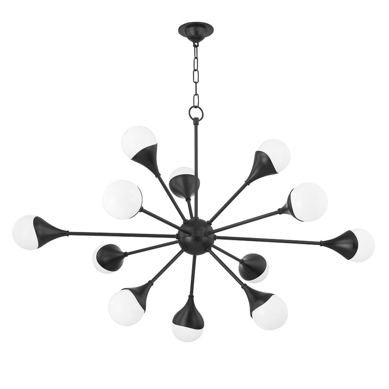 Mitzi H375812-SBK Ariana LED Chandelier, Soft Black
