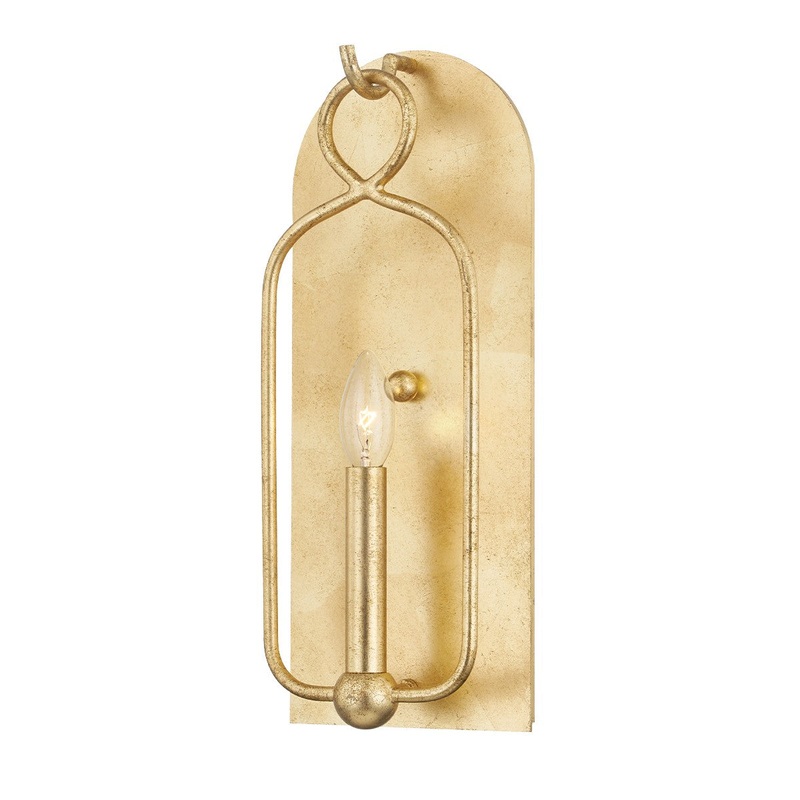 Mitzi H512101-GL Mallory One Light Wall Sconce, Gold Leaf