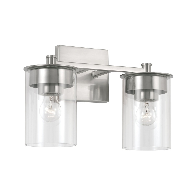 Capital Lighting 146821BN-532 Mason Two Light Vanity, Brushed Nickel