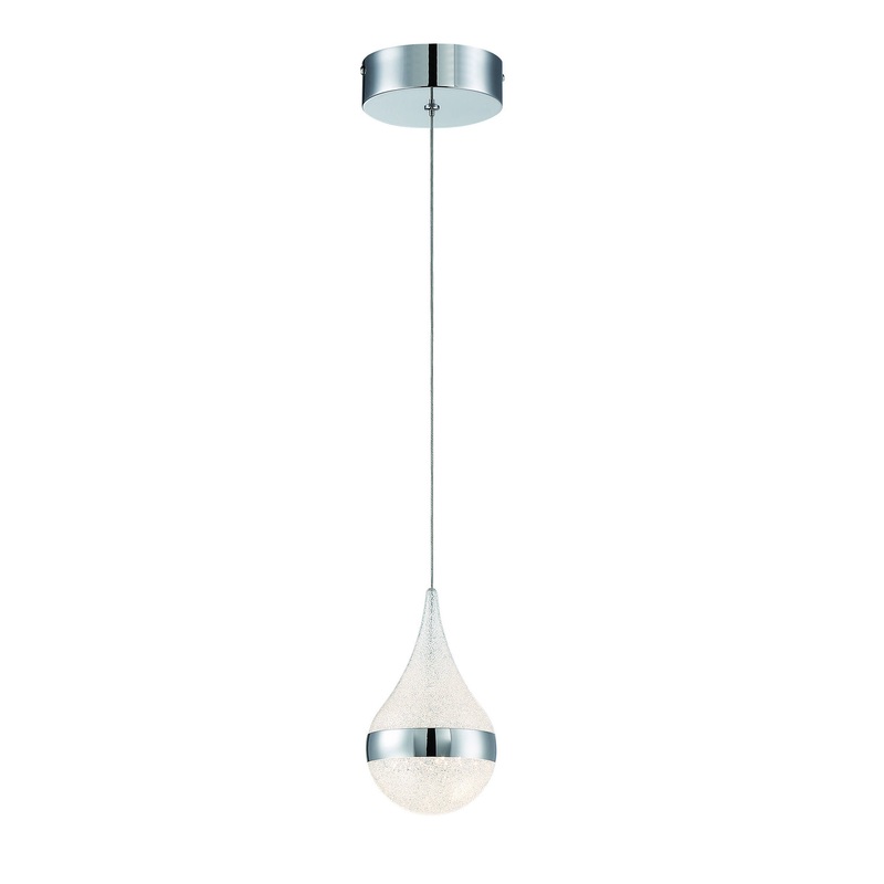 George Kovacs P1453-077-L Moonshot LED Mini Pendant, Chrome