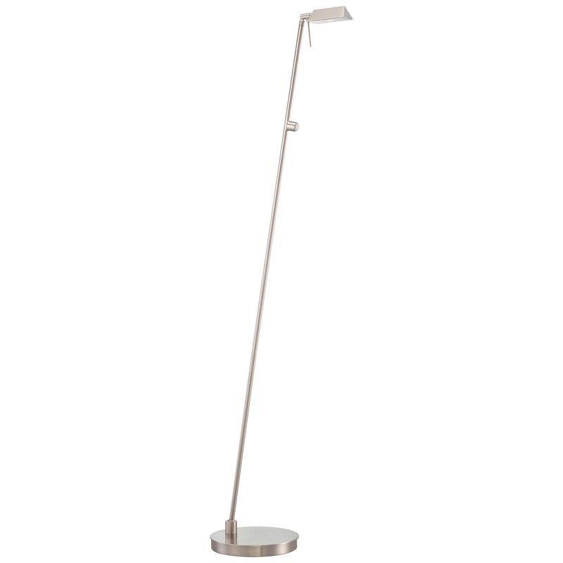 George Kovacs P4314-084 George's Reading Room LED Floor Lamp, Brushed Nickel