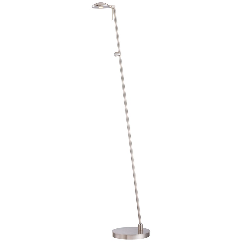 George Kovacs P4334-084 George's Reading Room LED Floor Lamp, Brushed Nickel