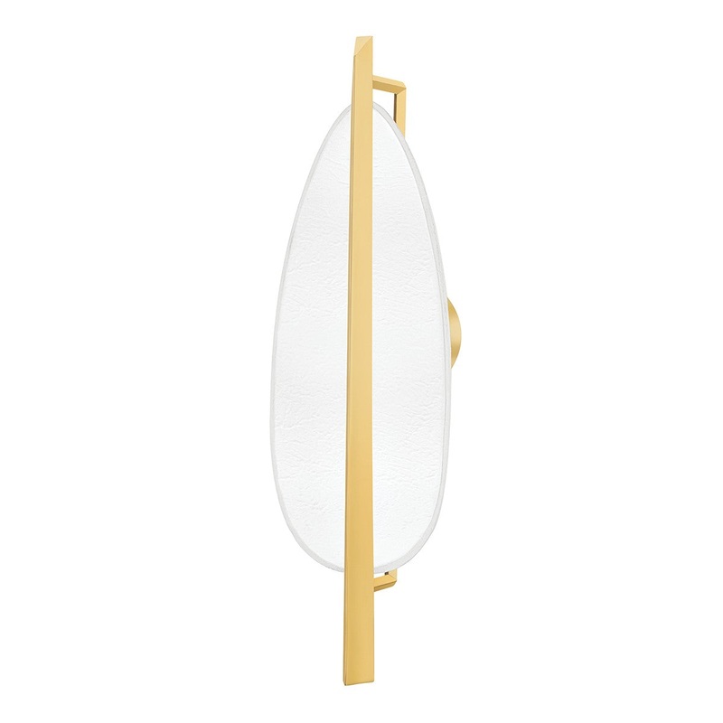 Hudson Valley 1170-AGB/WP Ithaca LED Wall Sconce, Aged Brass/White Plaster (Discontinued)