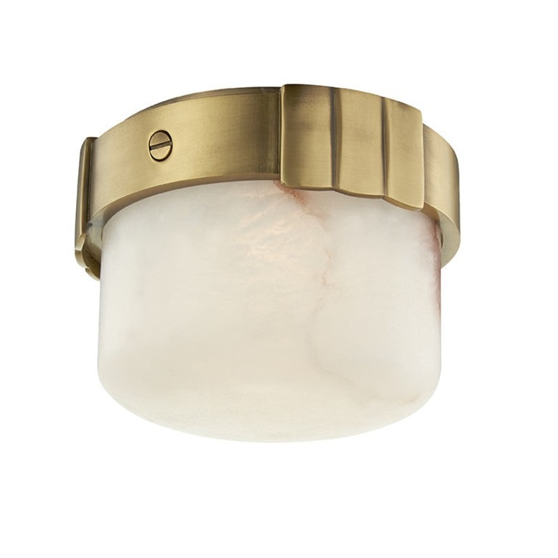 Hudson Valley 1410-AGB Beckett LED Flush Mount, Aged Brass