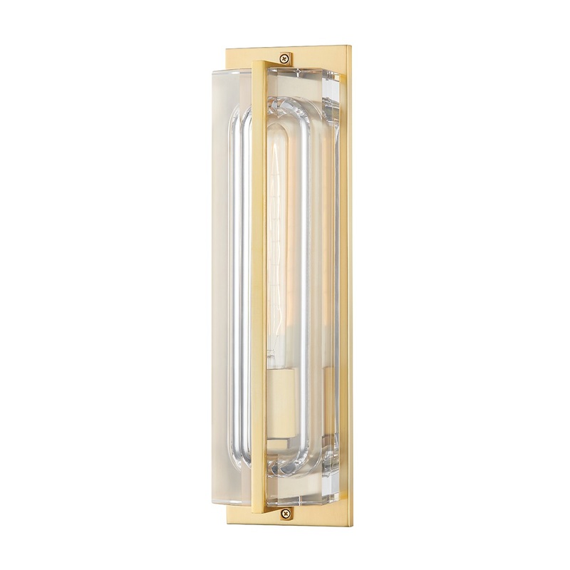 Hudson Valley 1731-AGB Hawkins One Light Wall Sconce, Aged Brass