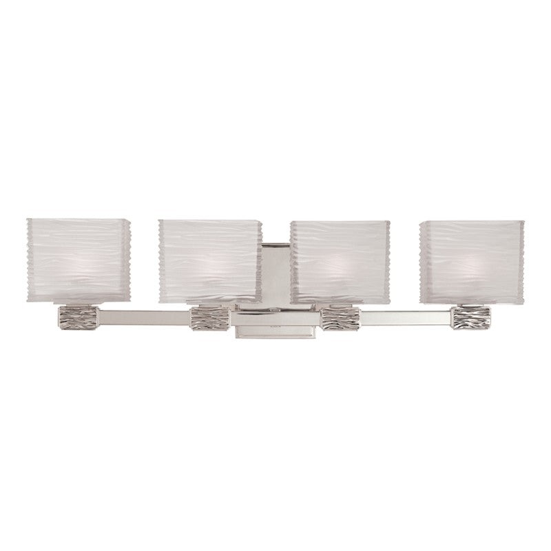 Hudson Valley 4664-PN Hartsdale Four Light Bath Bracket, Polished Nickel