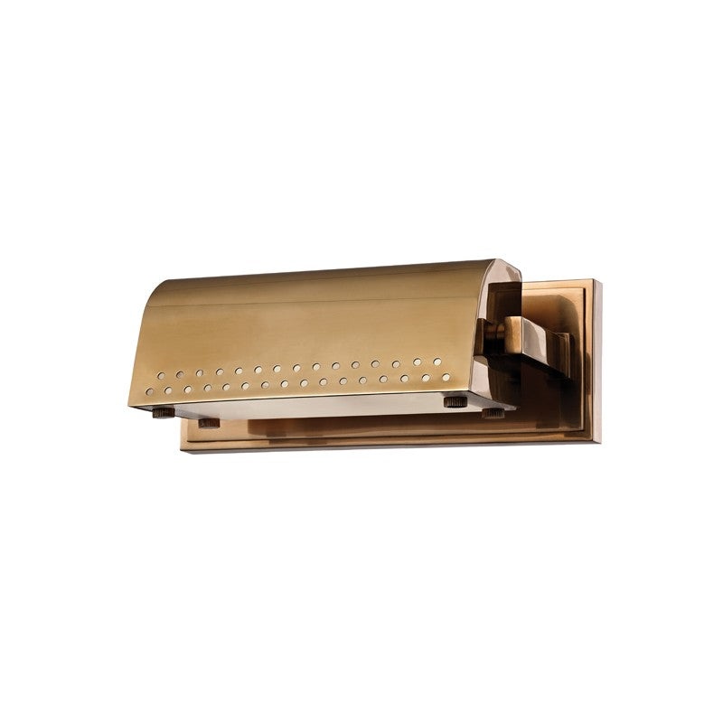Hudson Valley 8108-AGB Garfield LED Picture Light, Aged Brass (Discontinued)