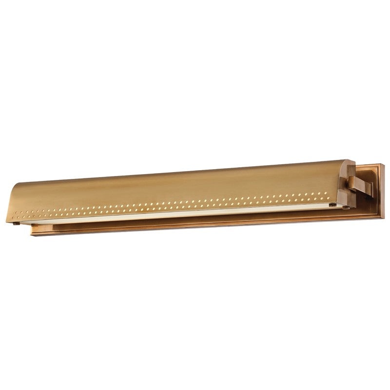 Hudson Valley 8124-AGB Garfield LED Picture Light, Aged Brass
