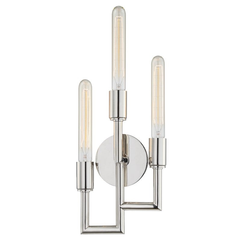 Hudson Valley 8310-PN Angler Three Light Wall Sconce, Polished Nickel (Discontinued)
