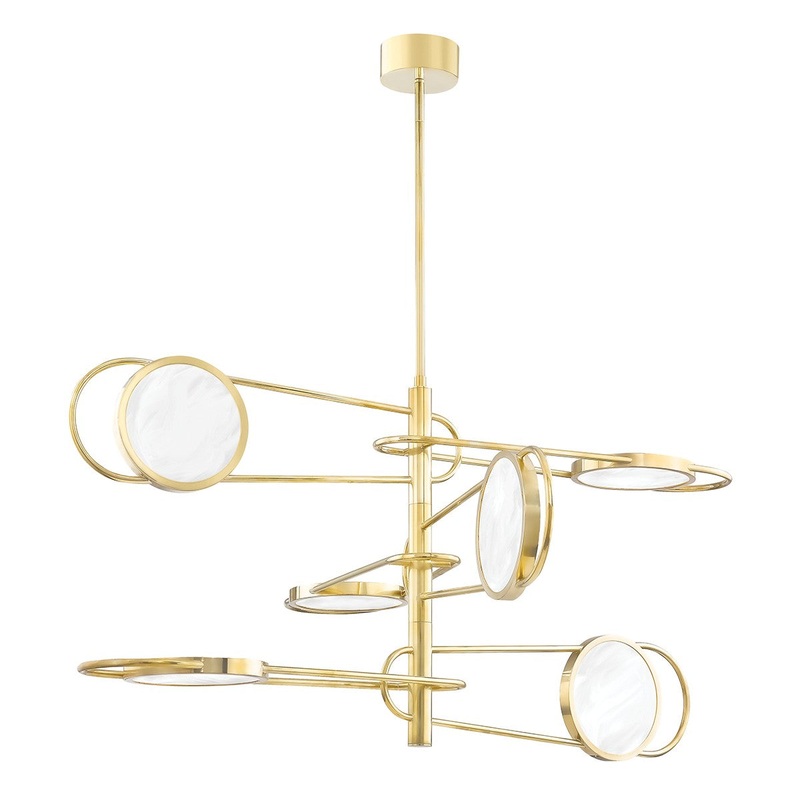 Hudson Valley 8726-AGB Jervis LED Chandelier, Aged Brass (Discontinued)