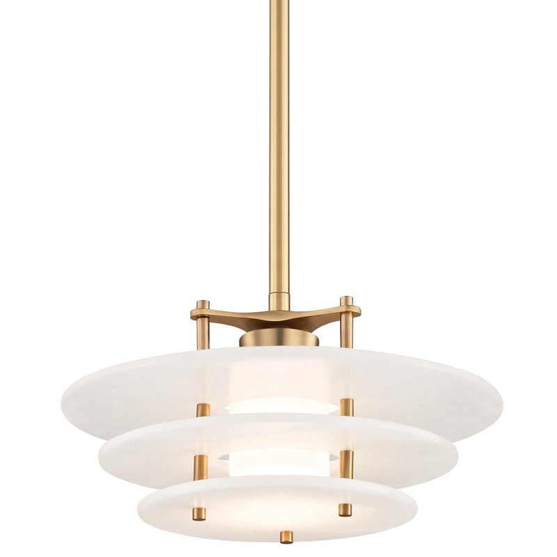 Hudson Valley 9016-AGB Gatsby LED Pendant, Aged Brass (Discontinued)