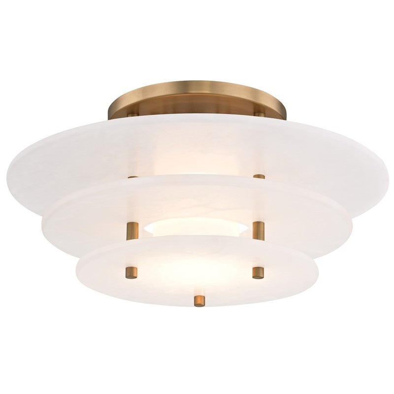 Hudson Valley 9016F-AGB Gatsby LED Flush Mount, Aged Brass