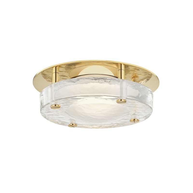 Hudson Valley 9208-AGB Heath LED Flush Mount, Aged Brass