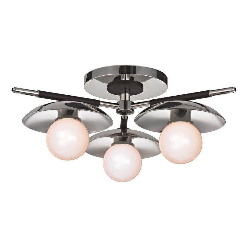 Hudson Valley 9823-PN Julien LED Semi Flush Mount, Polished Nickel (Discontinued)