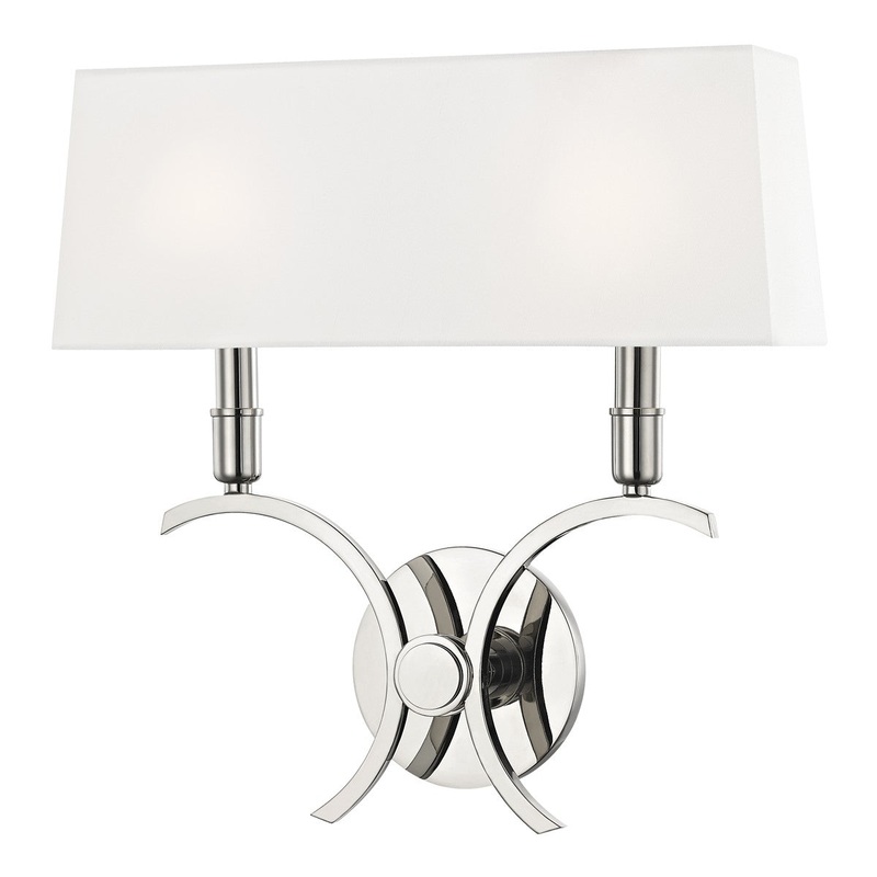 Mitzi H212102L-PN Gwen Two Light Wall Sconce, Polished Nickel