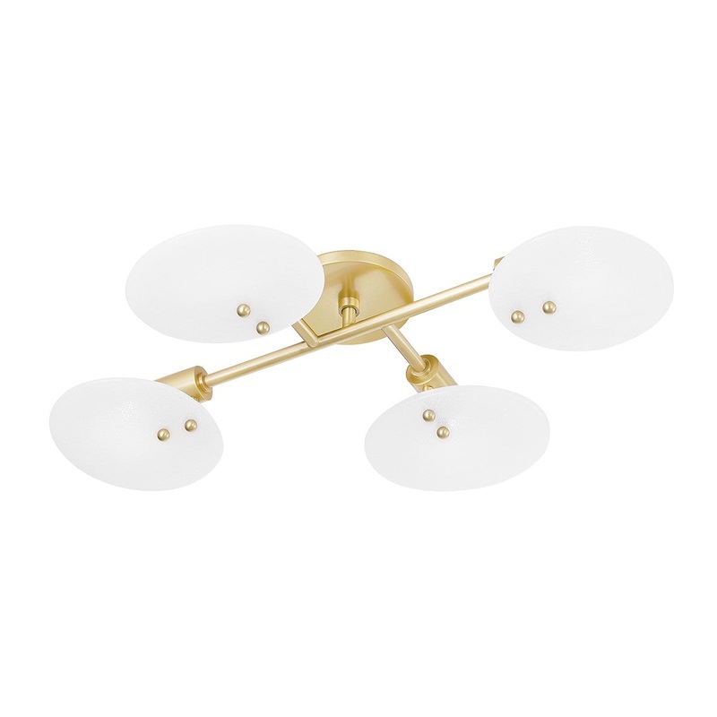 Mitzi H428604-AGB Giselle Four Light Wall Sconce, Aged Brass