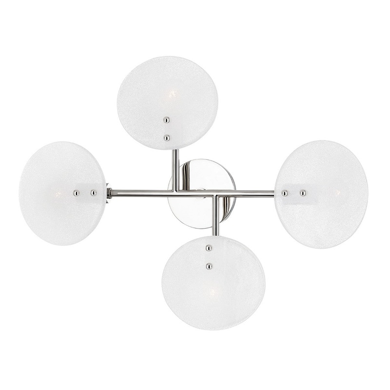 Mitzi H428604-PN Giselle Four Light Wall Sconce, Polished Nickel