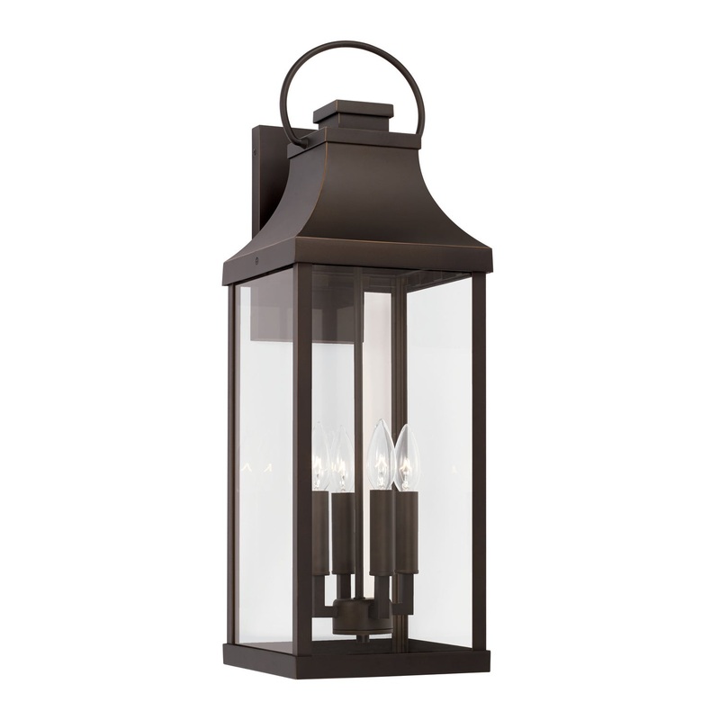 Capital Lighting 946441OZ Bradford Four Light Outdoor Wall Lantern, Oiled Bronze