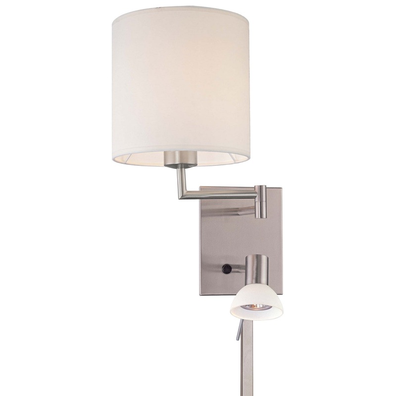 George Kovacs P1050-084 George's Reading Room LED Swing Arm Wall Lamp, Brushed Nickel