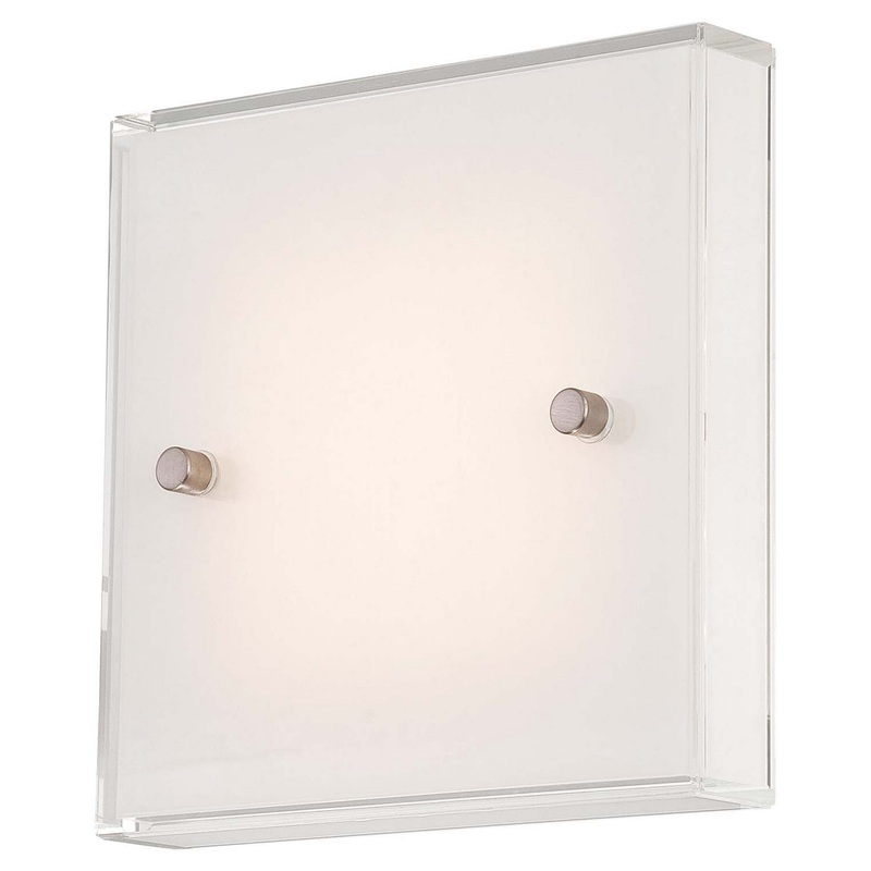 George Kovacs P1141-084-L Framework LED Wall Sconce, Brushed Nickel