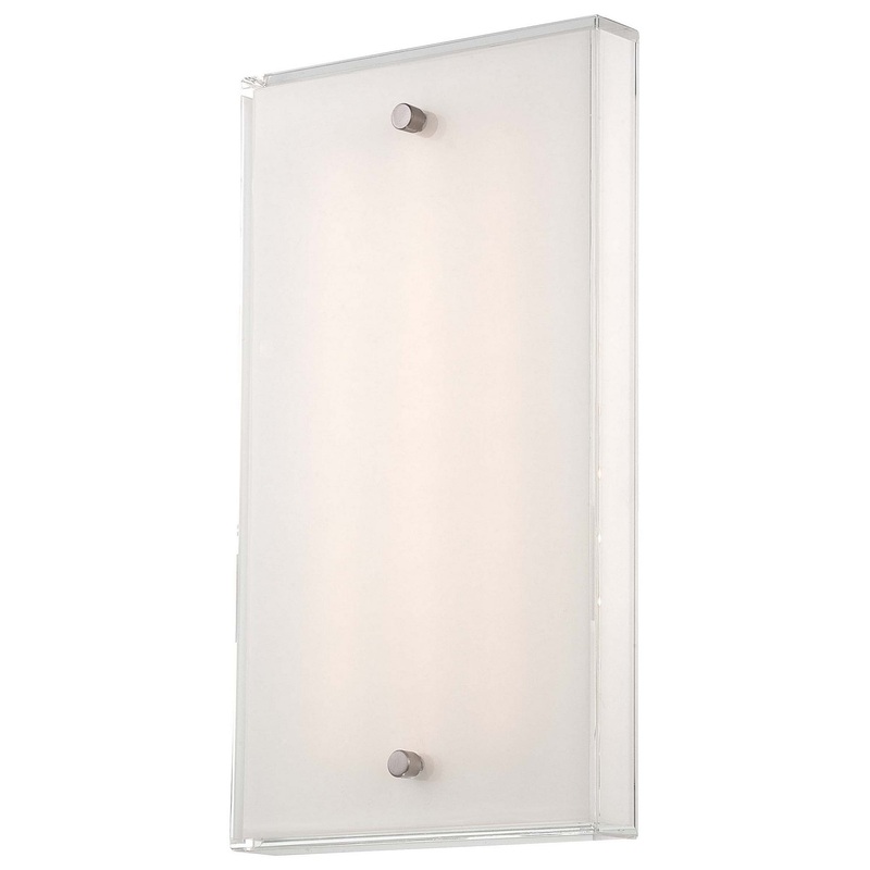 George Kovacs P1142-084-L Framework LED Wall Sconce, Brushed Nickel