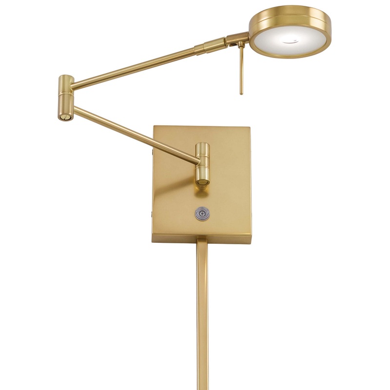 George Kovacs P4308-248 George's Reading Room LED Swing Arm Wall Lamp, Honey Gold