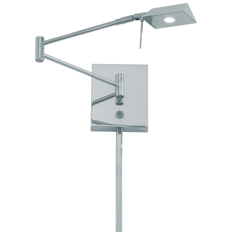 George Kovacs P4318-077 George's Reading Room LED Swing Arm Wall Lamp, Chrome
