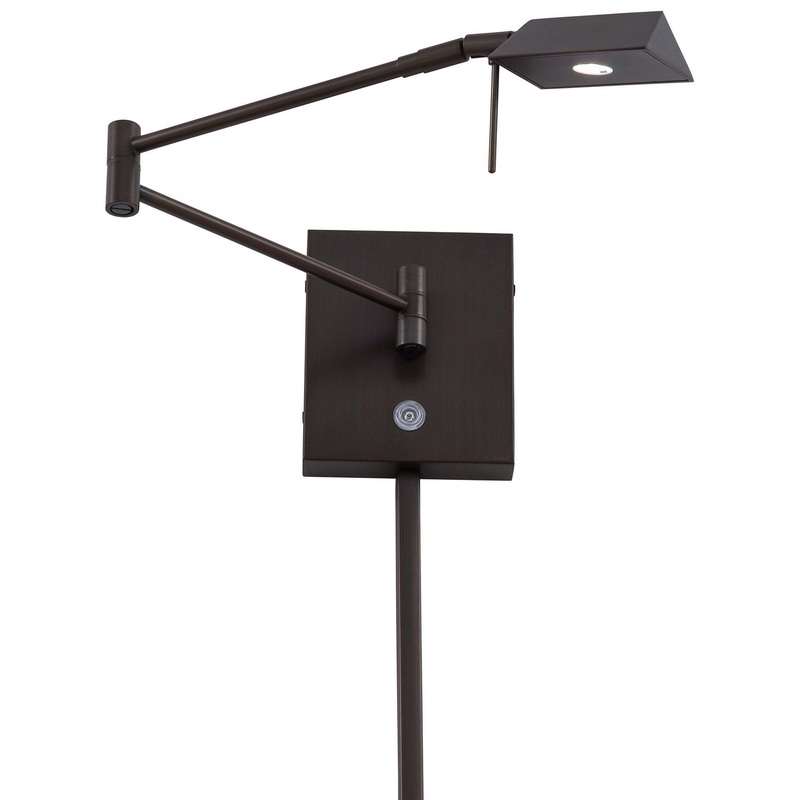 George Kovacs P4318-647 George's Reading Room LED Swing Arm Wall Lamp, Copper Bronze Patina