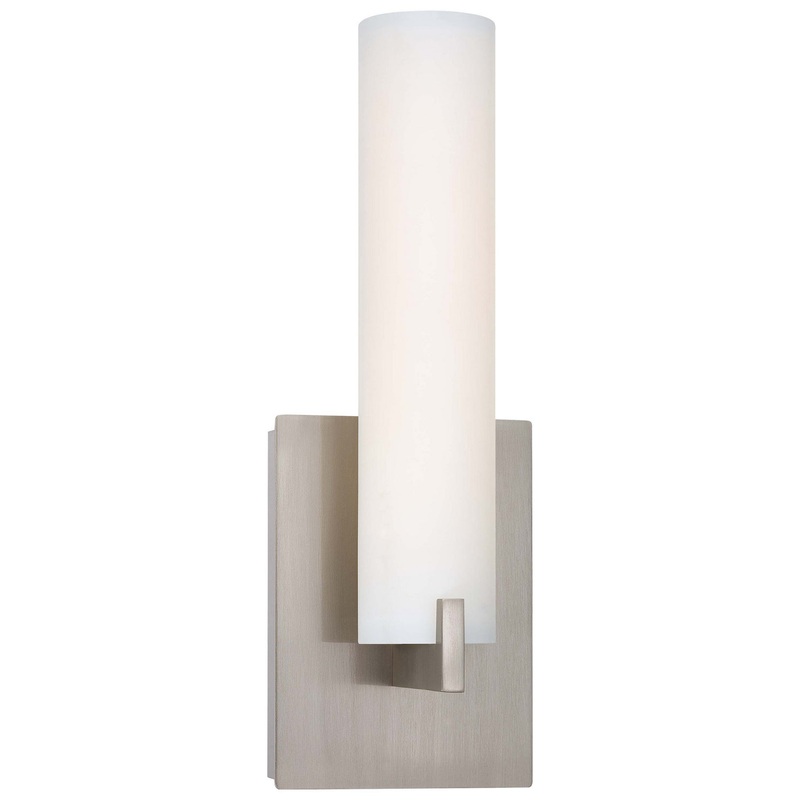 George Kovacs P5040-084-L Tube LED Wall Sconce, Brushed Nickel