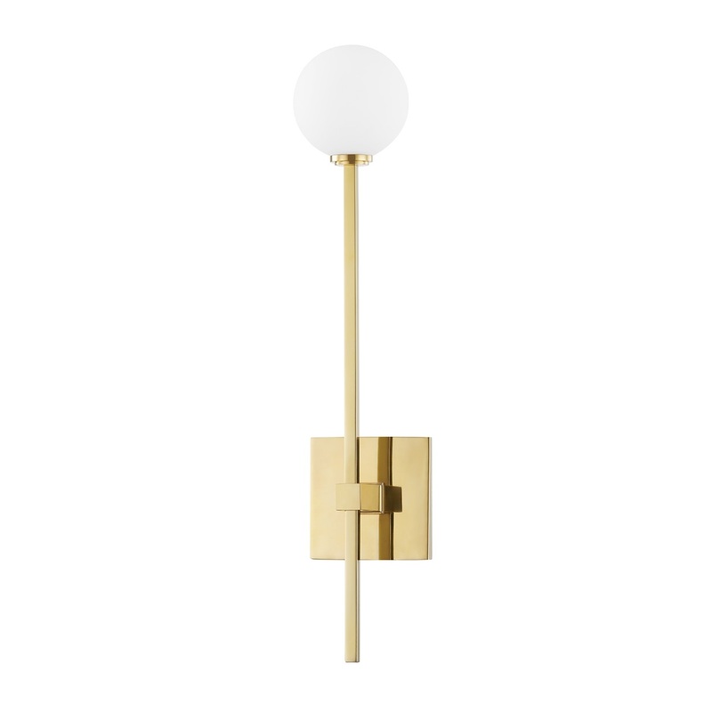 Hudson Valley 1961-AGB Pellar LED Wall Sconce, Aged Brass (Discontinued)