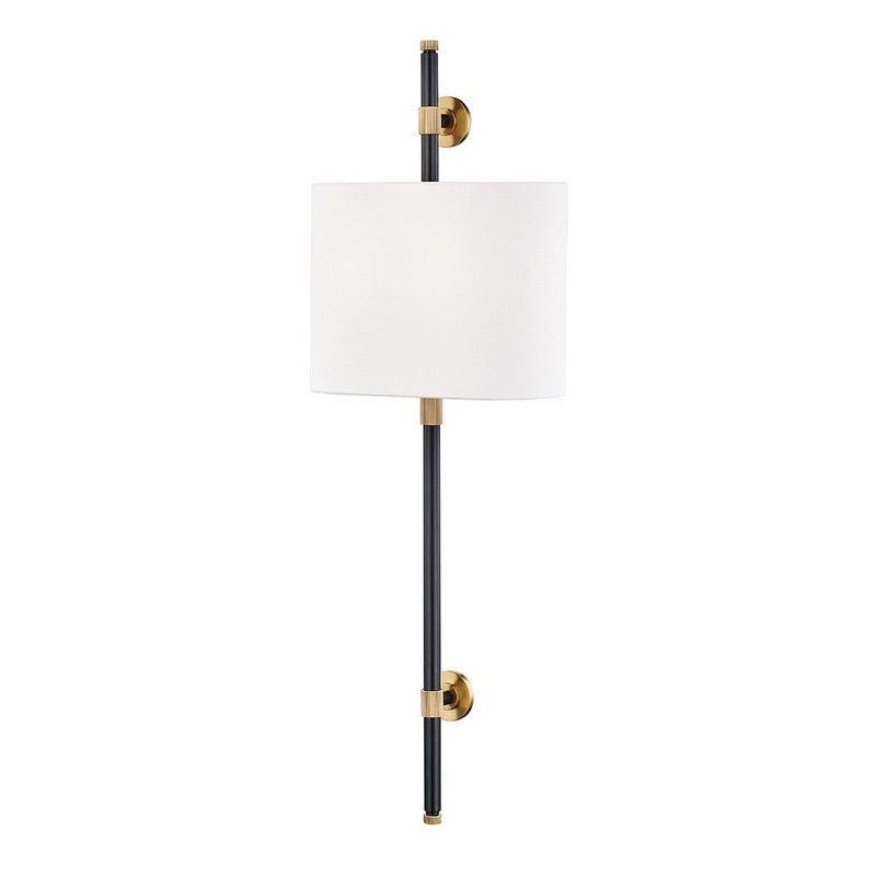 Hudson Valley 3722-AOB Bowery Two Light Wall Sconce, Aged Old Bronze
