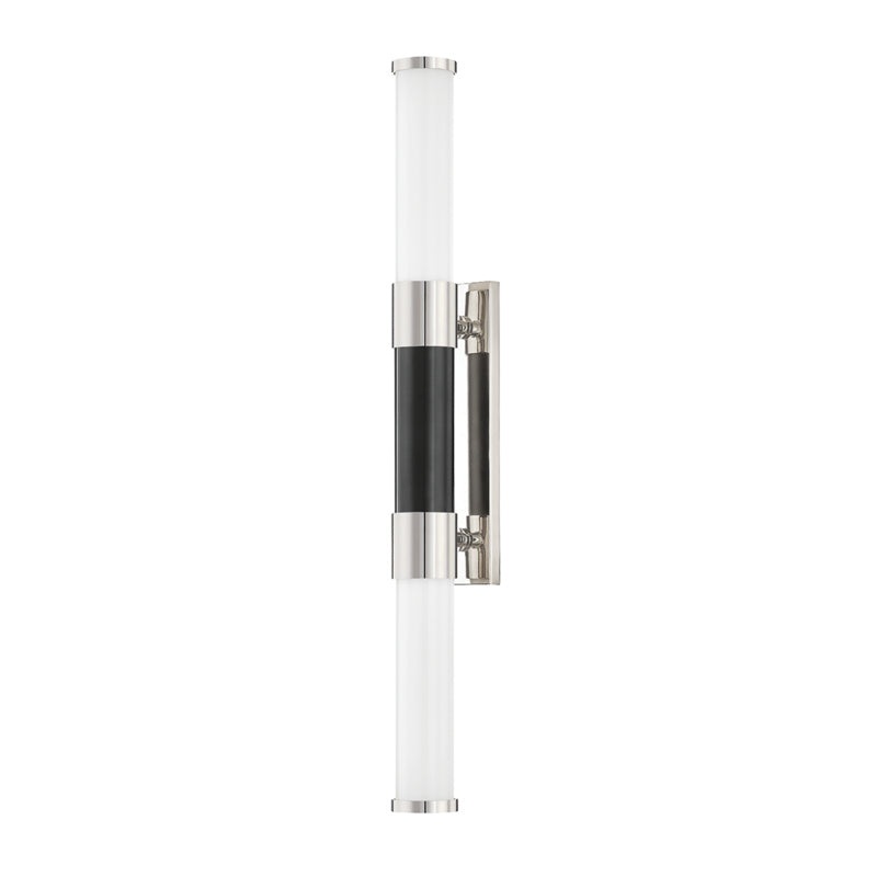 Hudson Valley 7004-PN/SBK Huntington LED Wall Sconce, Polished Nickel/Soft Black (Discontinued)