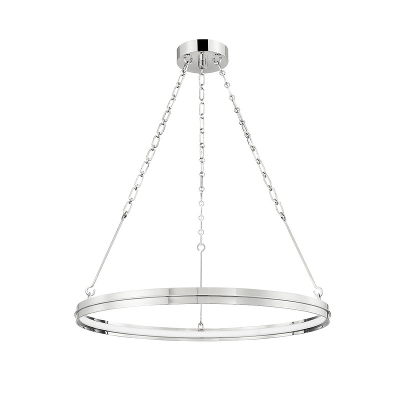 Hudson Valley 7128-PN Rosendale LED Chandelier, Polished Nickel