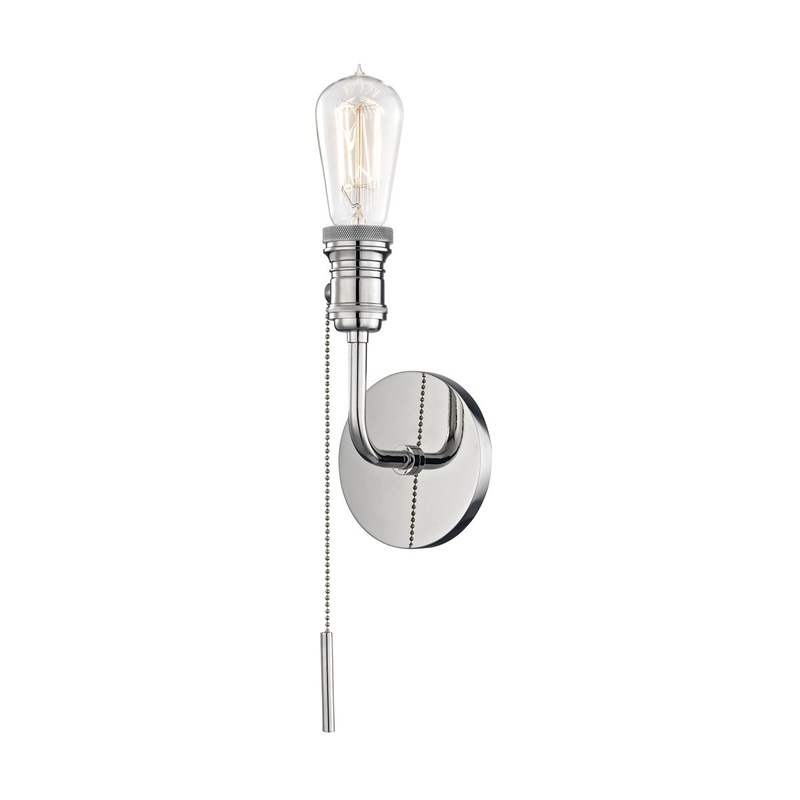 Mitzi H106101-PN Lexi One Light Wall Sconce, Polished Nickel