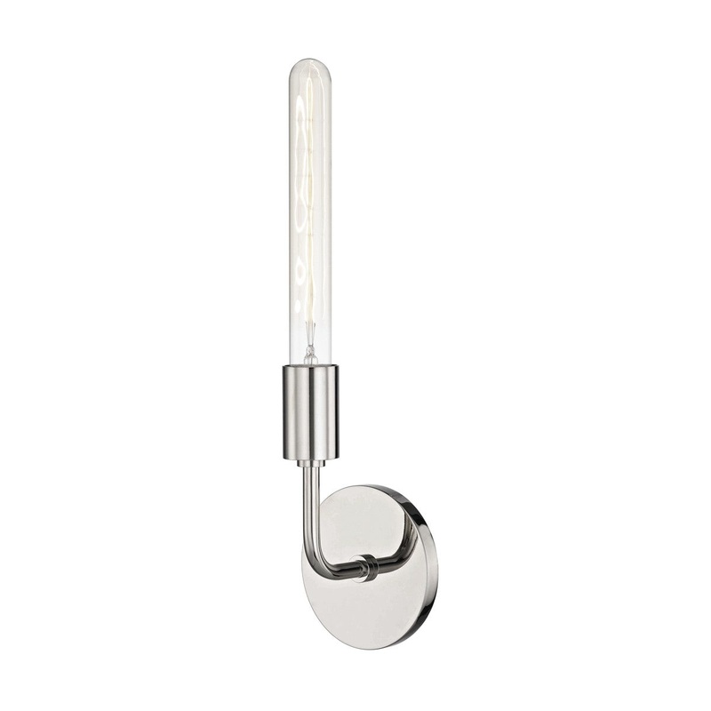 Mitzi H109101A-PN Ava One Light Wall Sconce, Polished Nickel