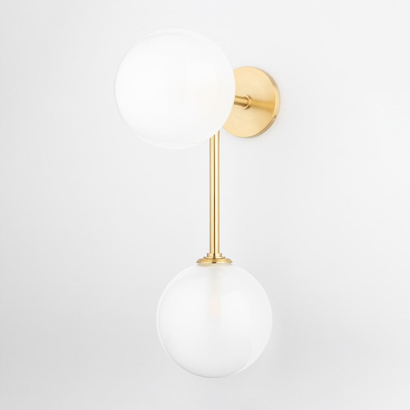 Mitzi H122102-AGB Ashleigh LED Wall Sconce, Aged Brass