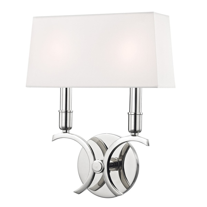 Mitzi H212102S-PN Gwen Two Light Wall Sconce, Polished Nickel