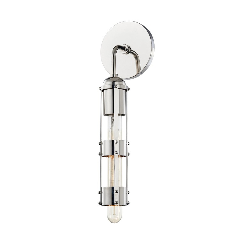 Mitzi H272101-PN Violet One Light Wall Sconce, Polished Nickel