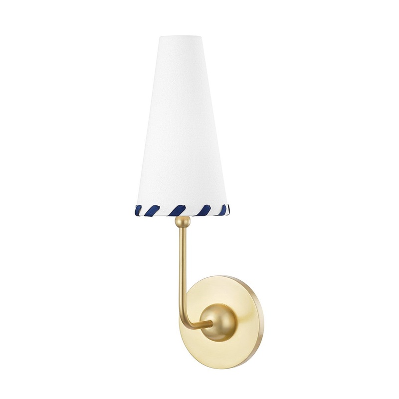 Mitzi H436101-AGB Cassie One Light Wall Sconce, Aged Brass
