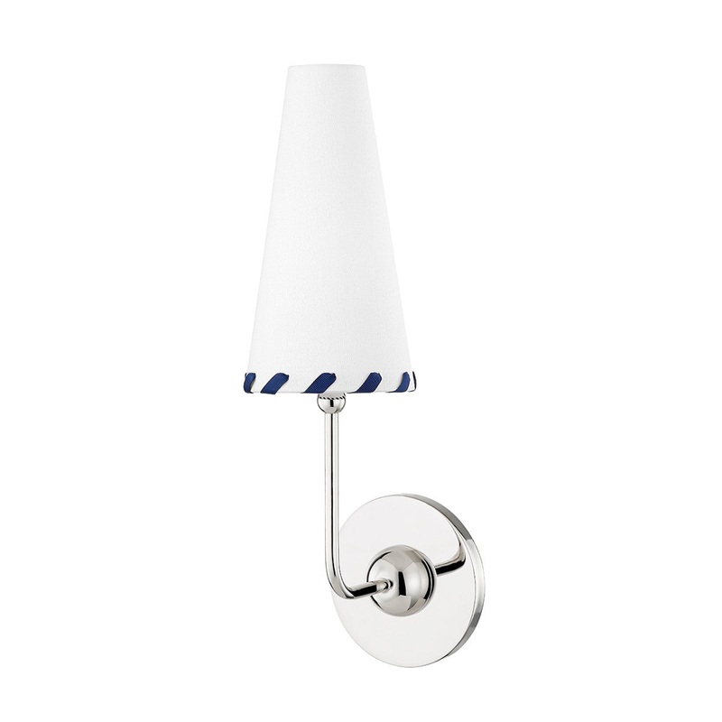 Mitzi H436101-PN Cassie One Light Wall Sconce, Polished Nickel