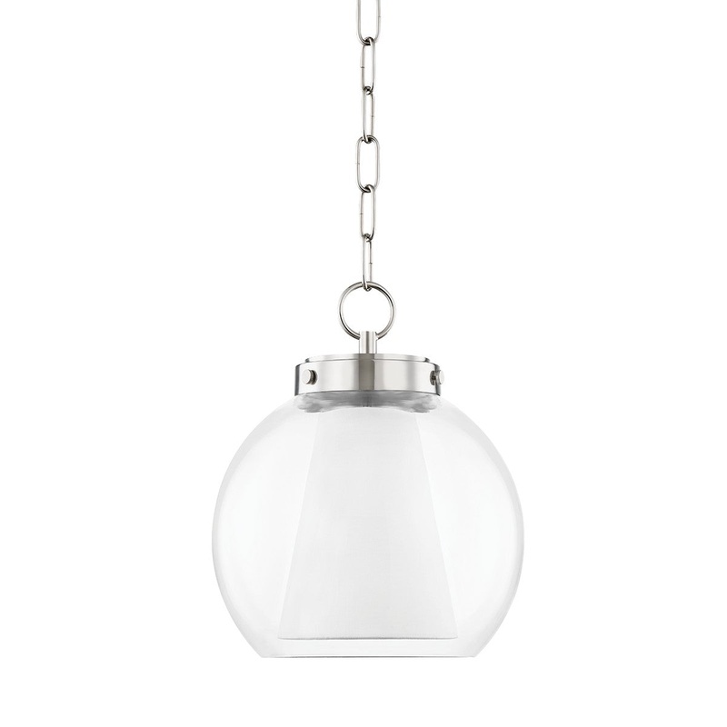 Mitzi H457701S-PN Sasha One Light Pendant, Polished Nickel