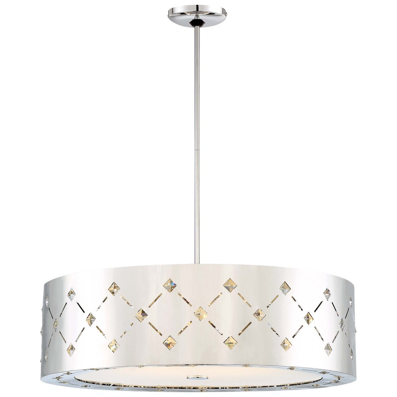 George Kovacs P1035-077-L Crowned LED Pendant, Chrome