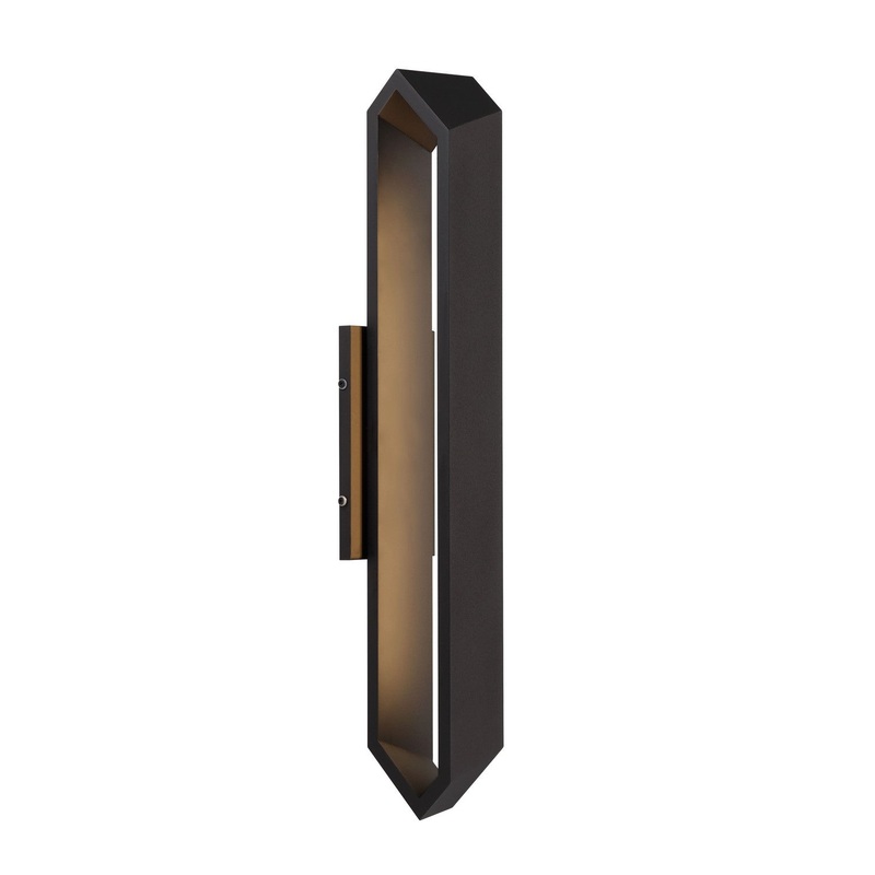 George Kovacs P1210-066-L Pitch LED Outdoor Wall Mount, Coal