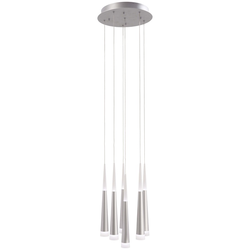 George Kovacs P1410-600-L Gradual LED Pendant, Brushed Aluminum